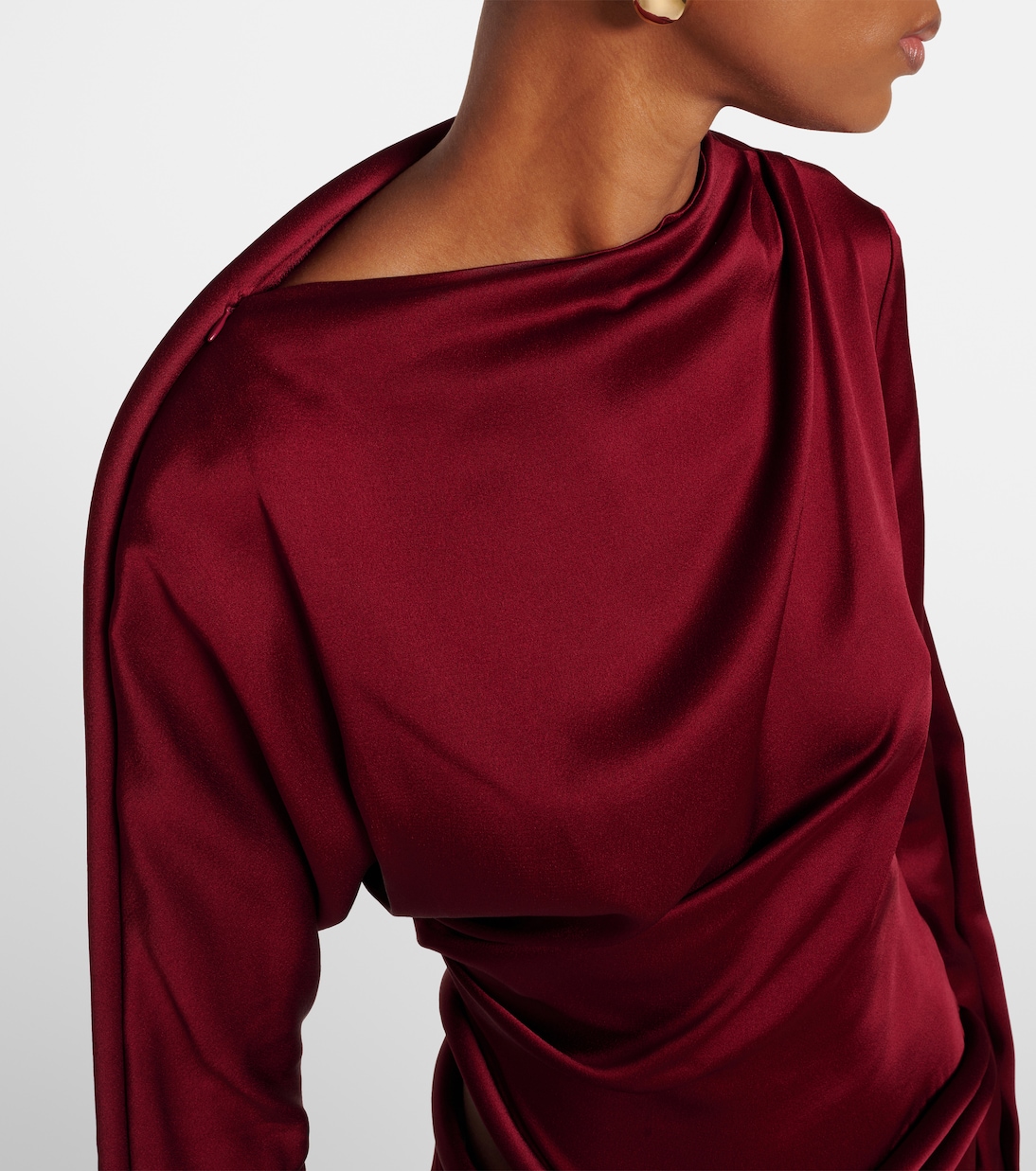 Robe midi en crêpe de satin | Victoria Beckham