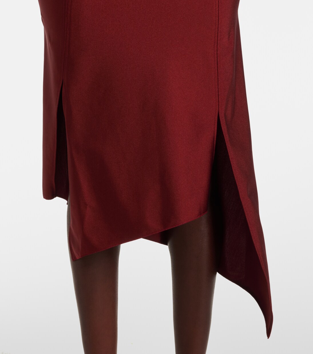 Jupe midi asymétrique à fleurs | Coperni