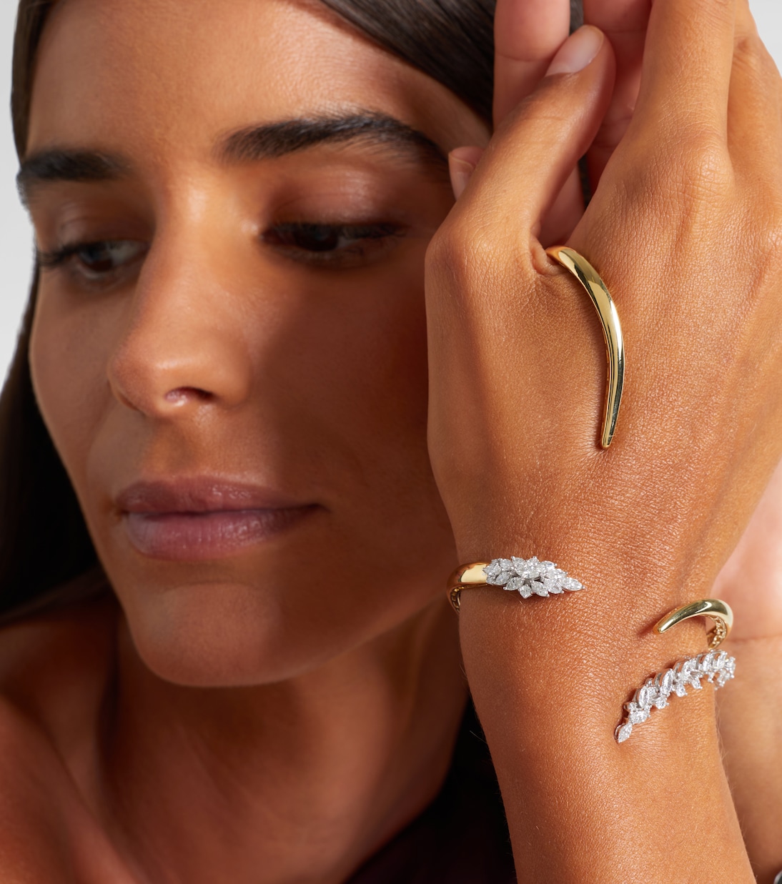 Golden Strada 18kt gold bracelet with diamonds | Yeprem