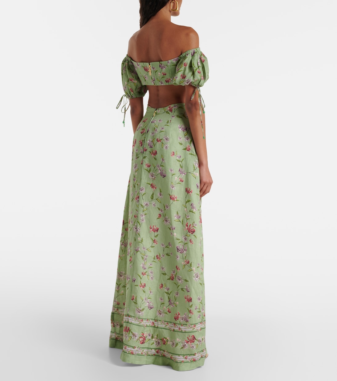 Robe longue Cielo Honeysuckle en lin | Agua by Agua Bendita