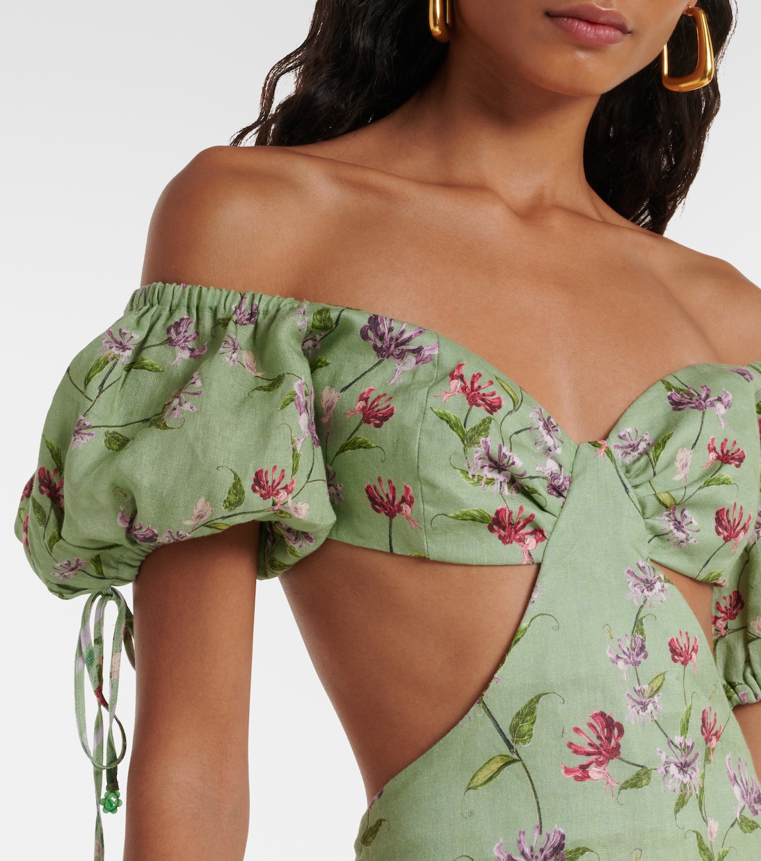 Robe longue Cielo Honeysuckle en lin | Agua by Agua Bendita