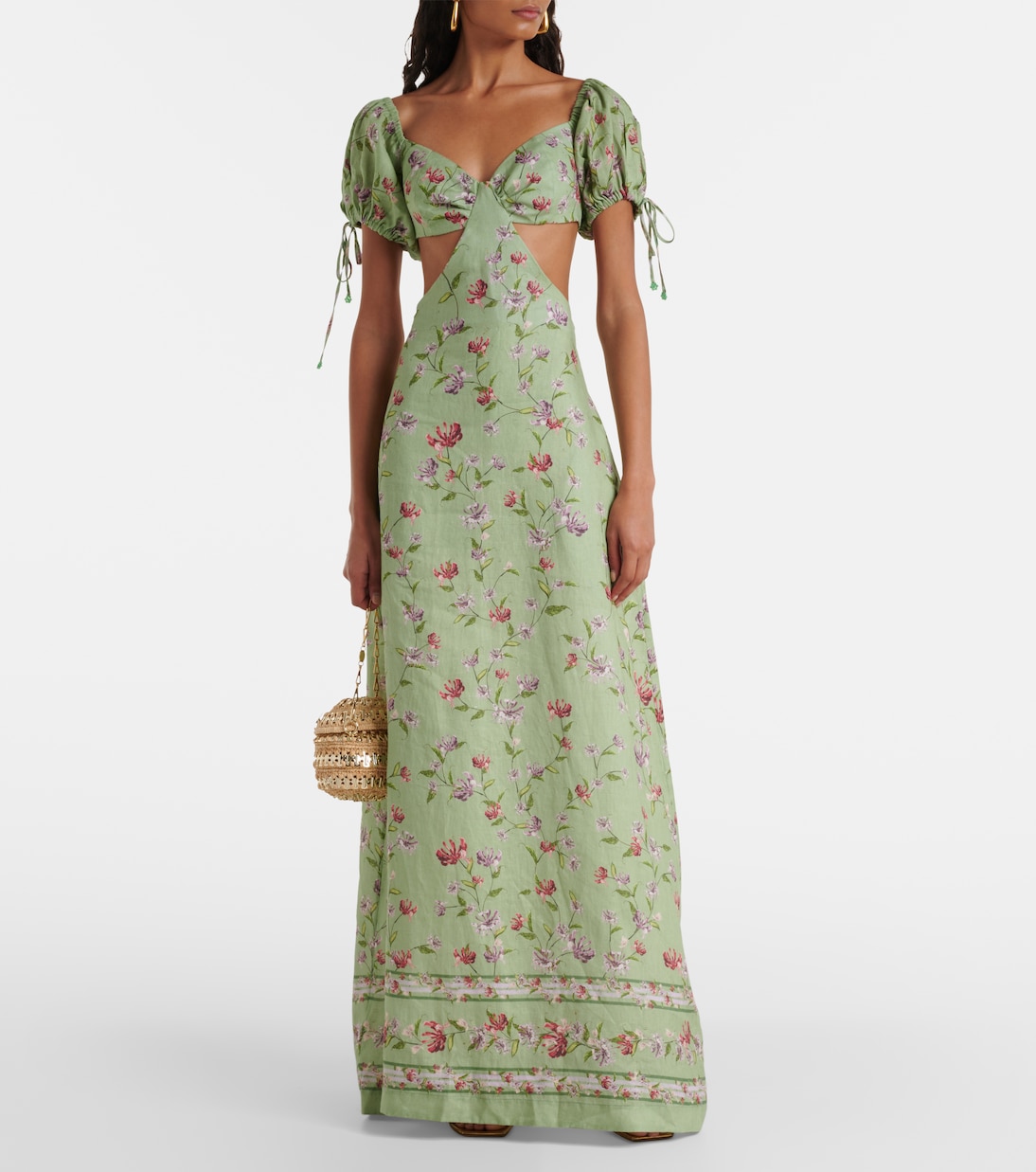 Robe longue Cielo Honeysuckle en lin | Agua by Agua Bendita