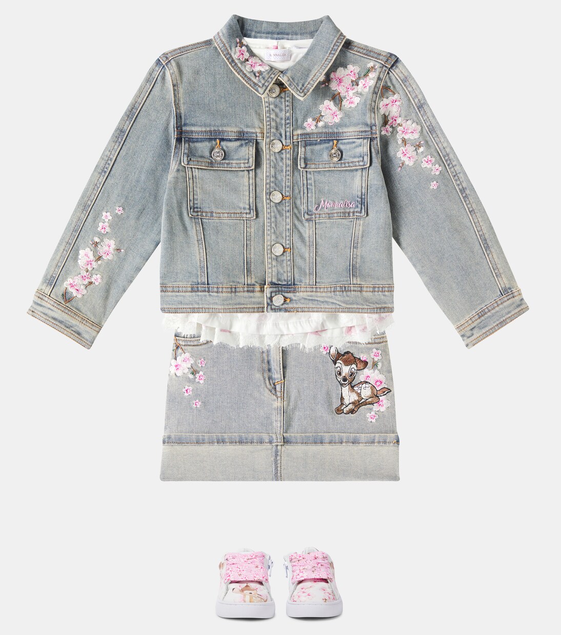 x Disney® Bambi leather sneakers | Monnalisa