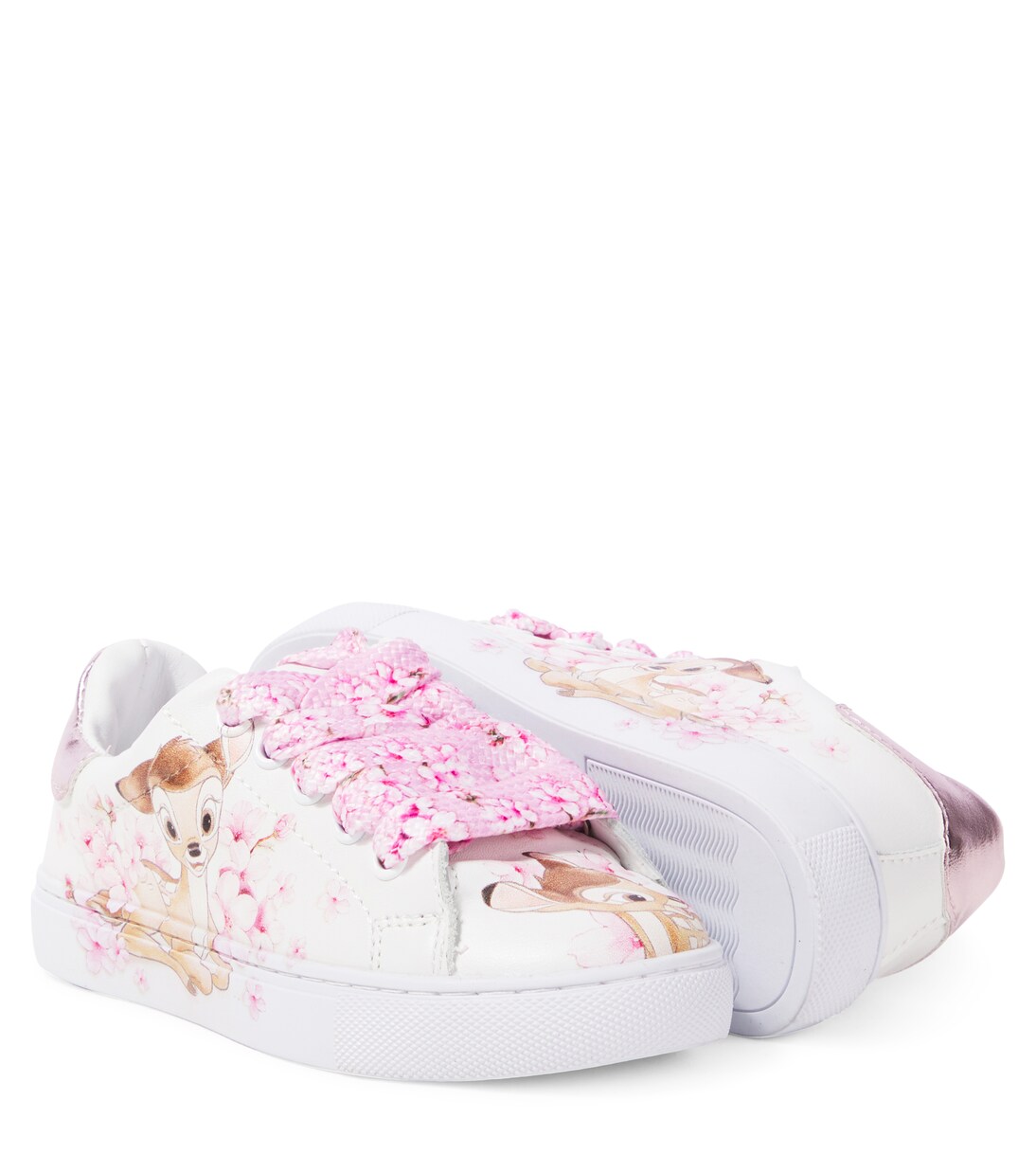 x Disney® Bambi leather sneakers | Monnalisa