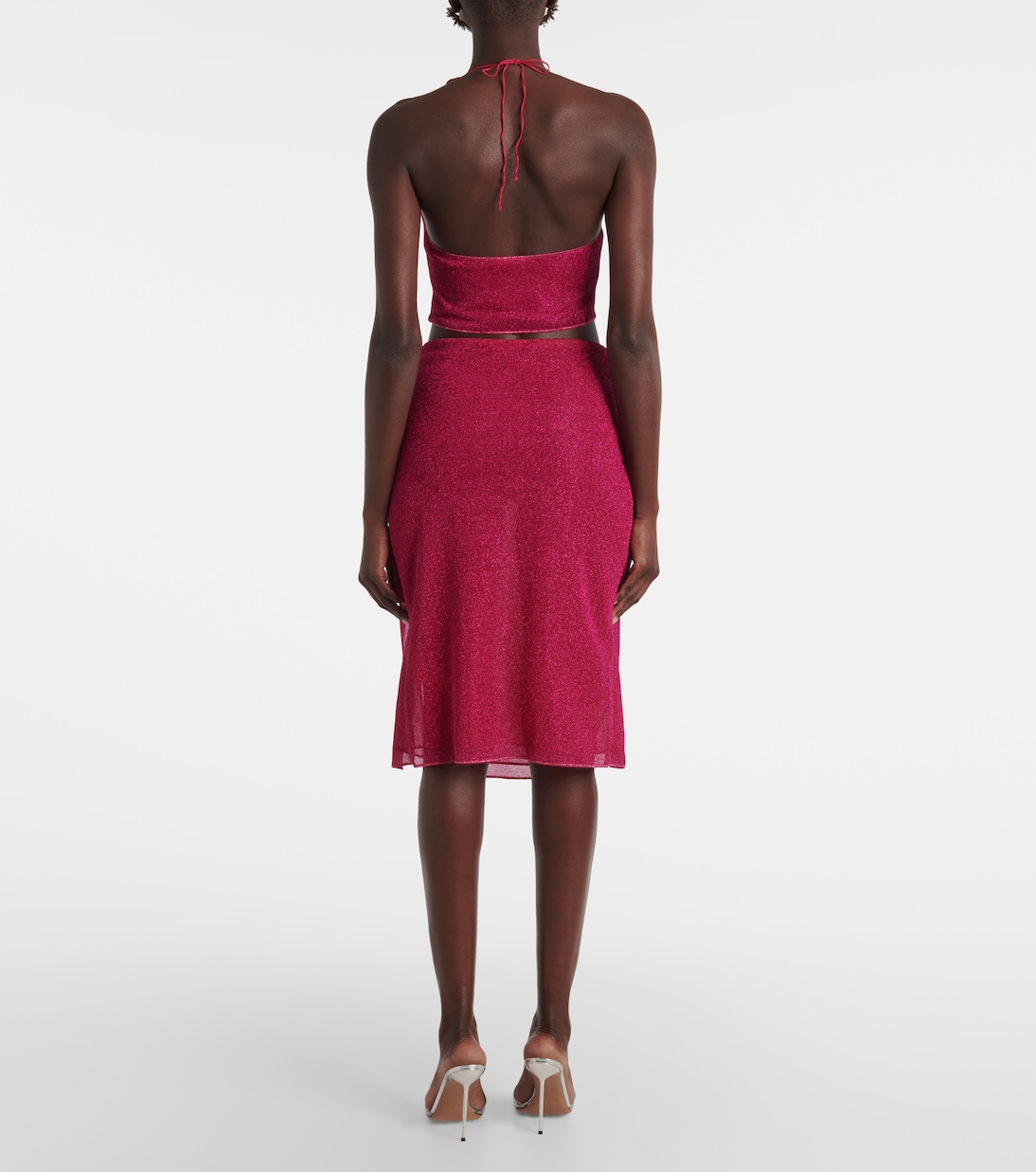 Jupe midi Lumière Rose | Oséree