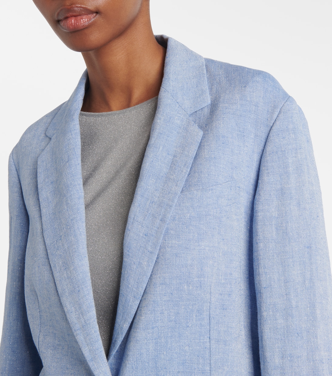 Linen-blend blazer | Brunello Cucinelli