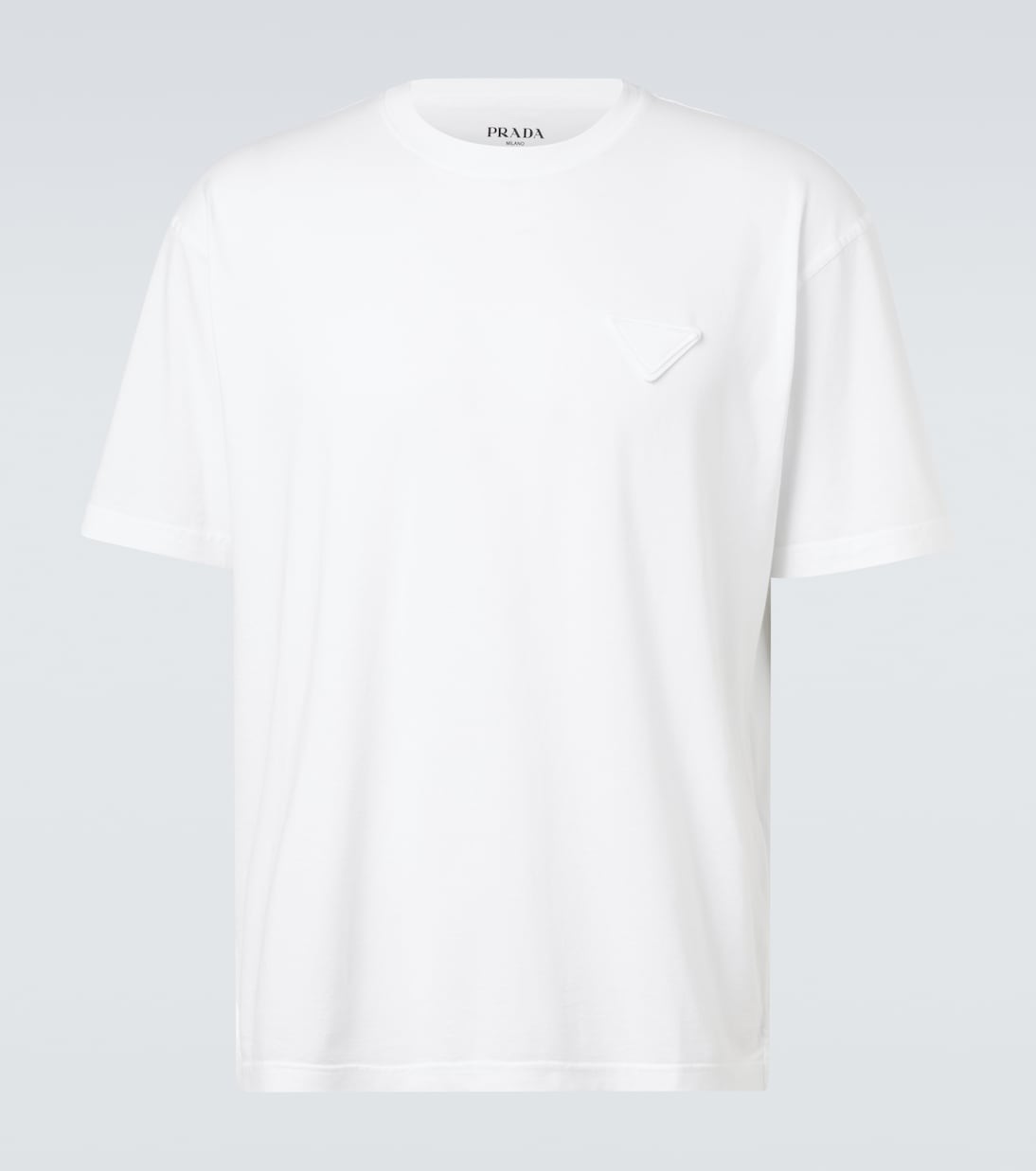 T-Shirt aus Baumwoll-Jersey | Prada