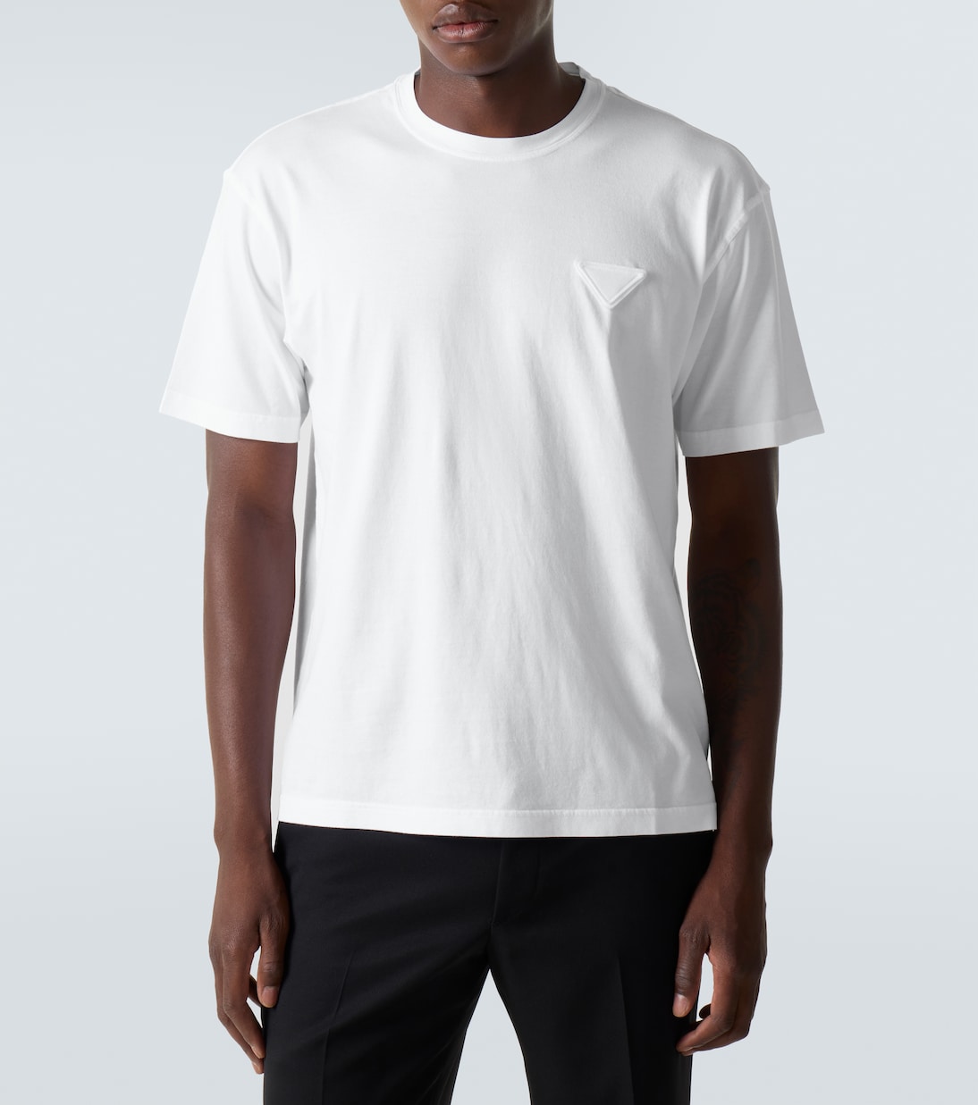 T-Shirt aus Baumwoll-Jersey | Prada