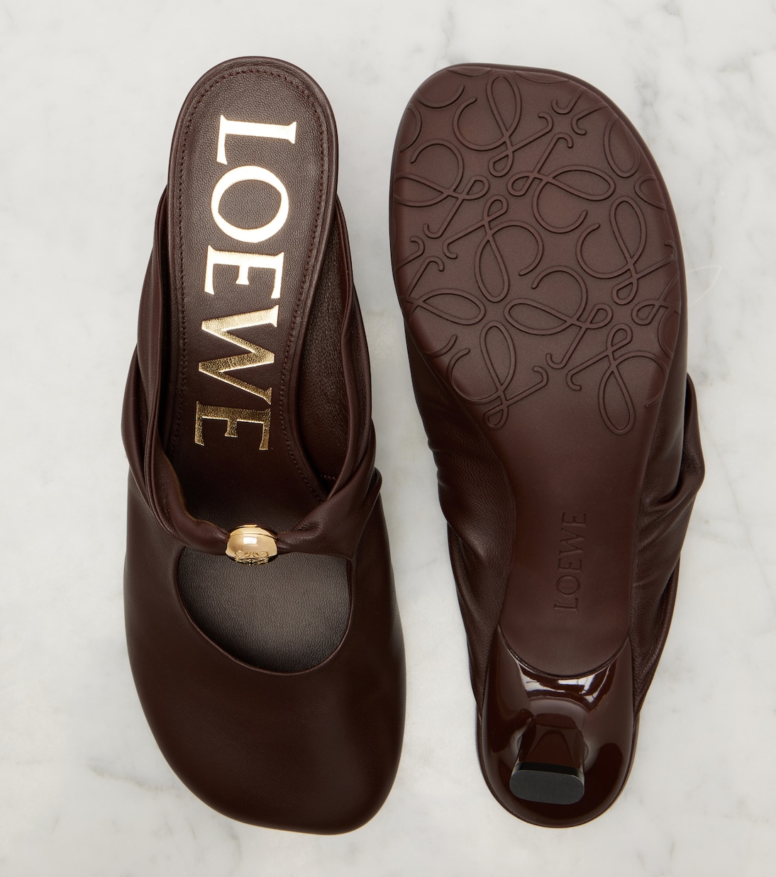 Mules Pebble 45 in pelle | Loewe