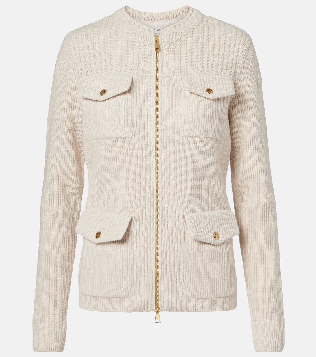 Padded virgin wool cardigan | Moncler