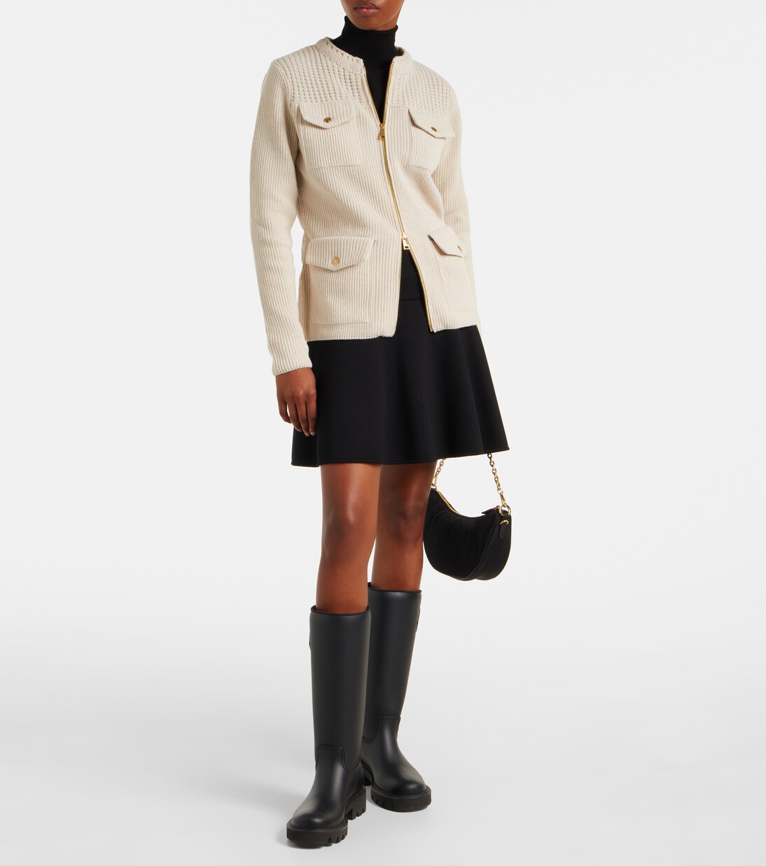 Padded virgin wool cardigan | Moncler
