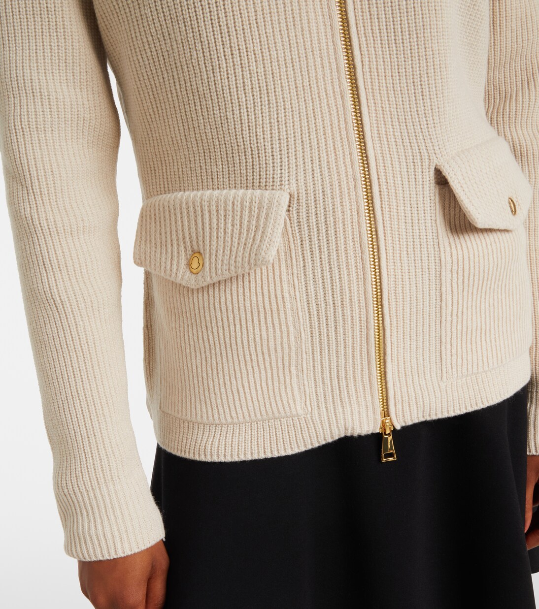 Padded virgin wool cardigan | Moncler