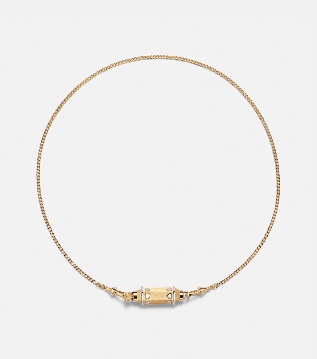 Love Baby Locket 18kt yellow and white gold pendant necklace with diamond | Marie Lichtenberg