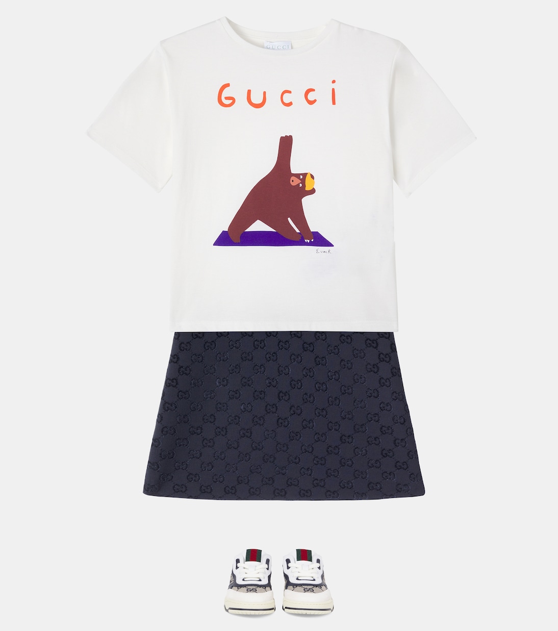 X Euan Roberts – T-shirt imprimé en coton | Gucci Kids