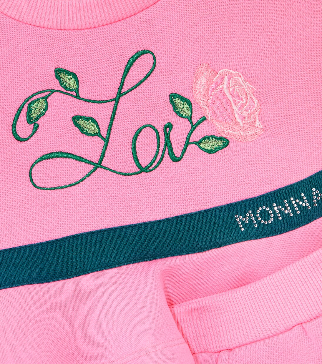 Cotton-blend sweatshirt and sweatpants set | Monnalisa