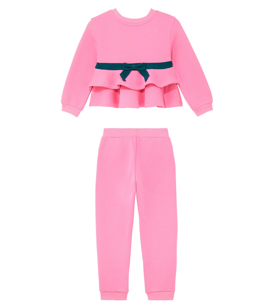 Cotton-blend sweatshirt and sweatpants set | Monnalisa