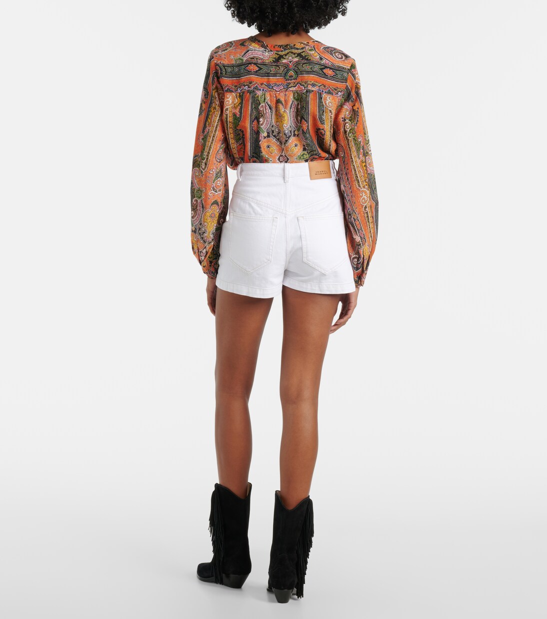 High-rise denim shorts  | Isabel Marant