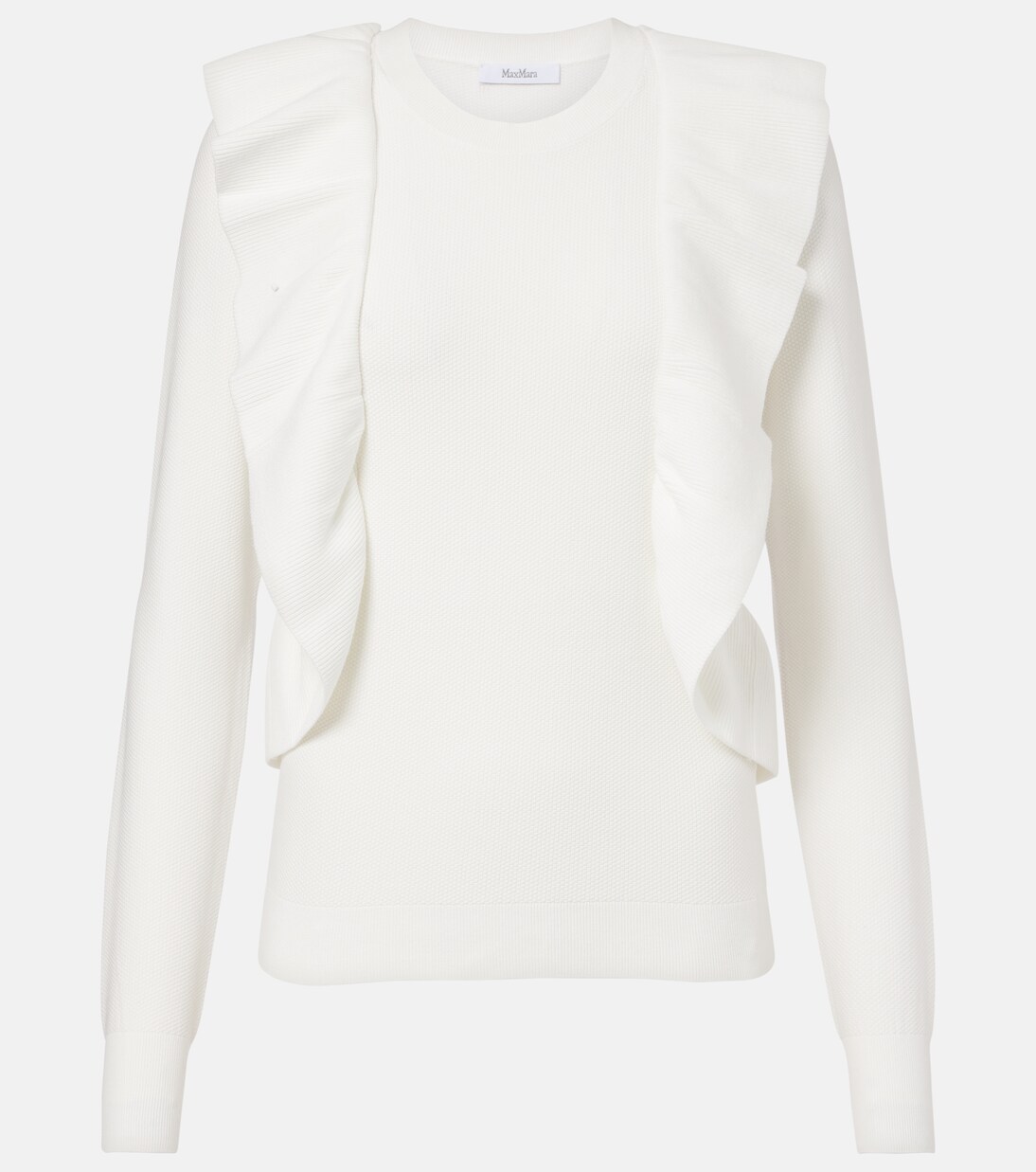 Agenzia knitted ruffled top | Max Mara