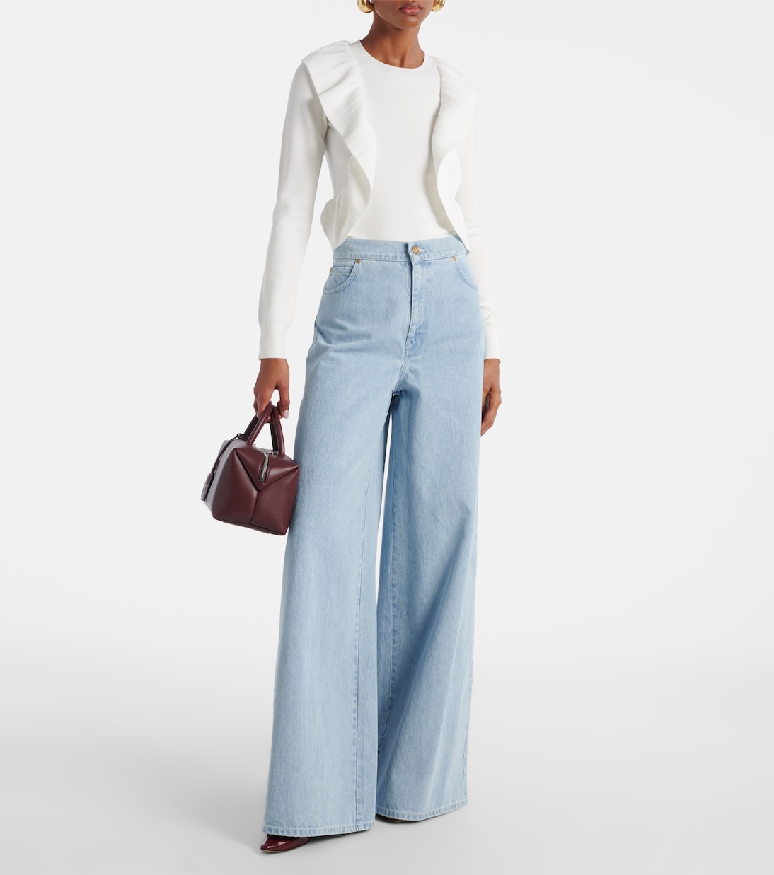 Agenzia knitted ruffled top | Max Mara