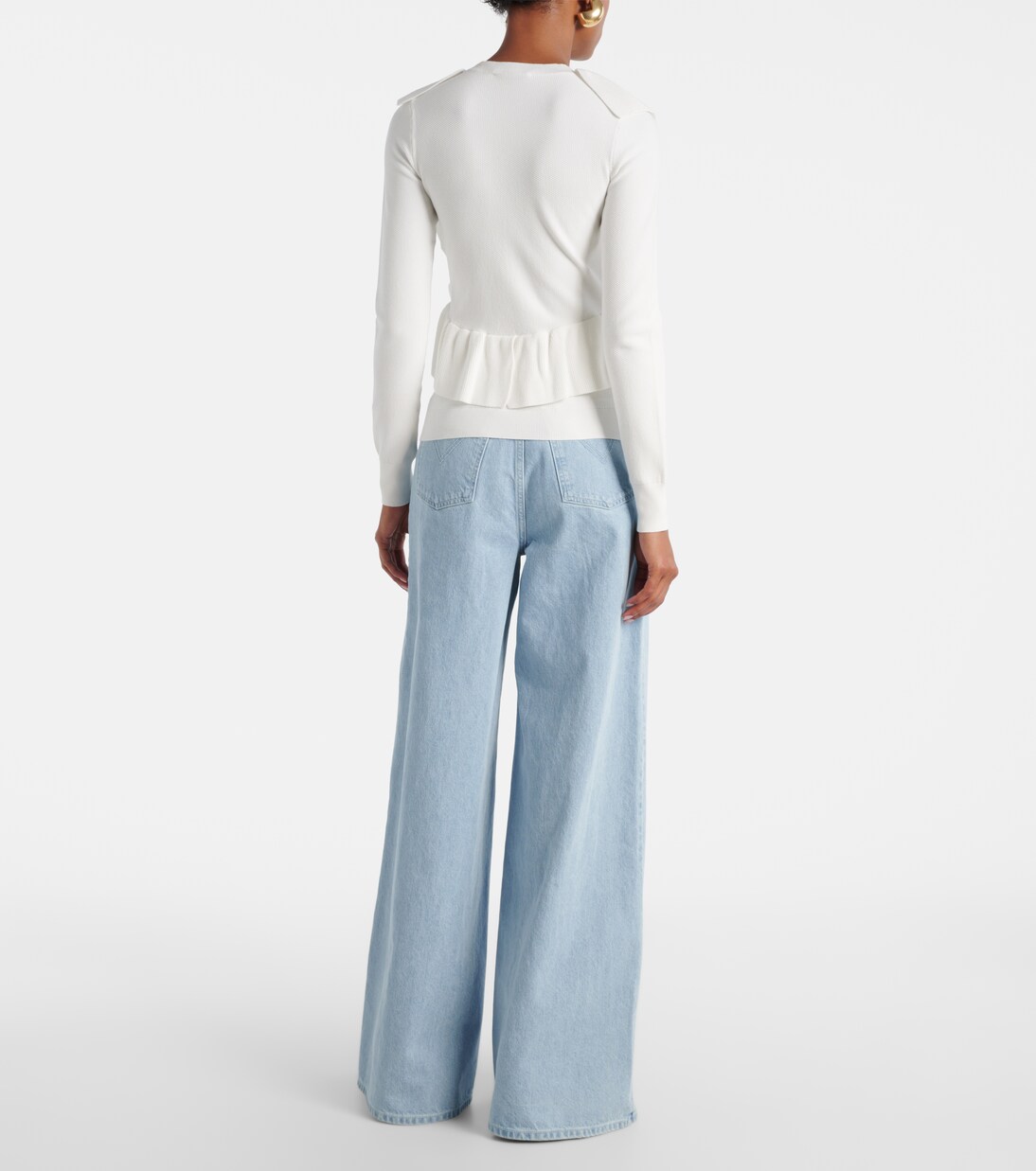 Agenzia knitted ruffled top | Max Mara