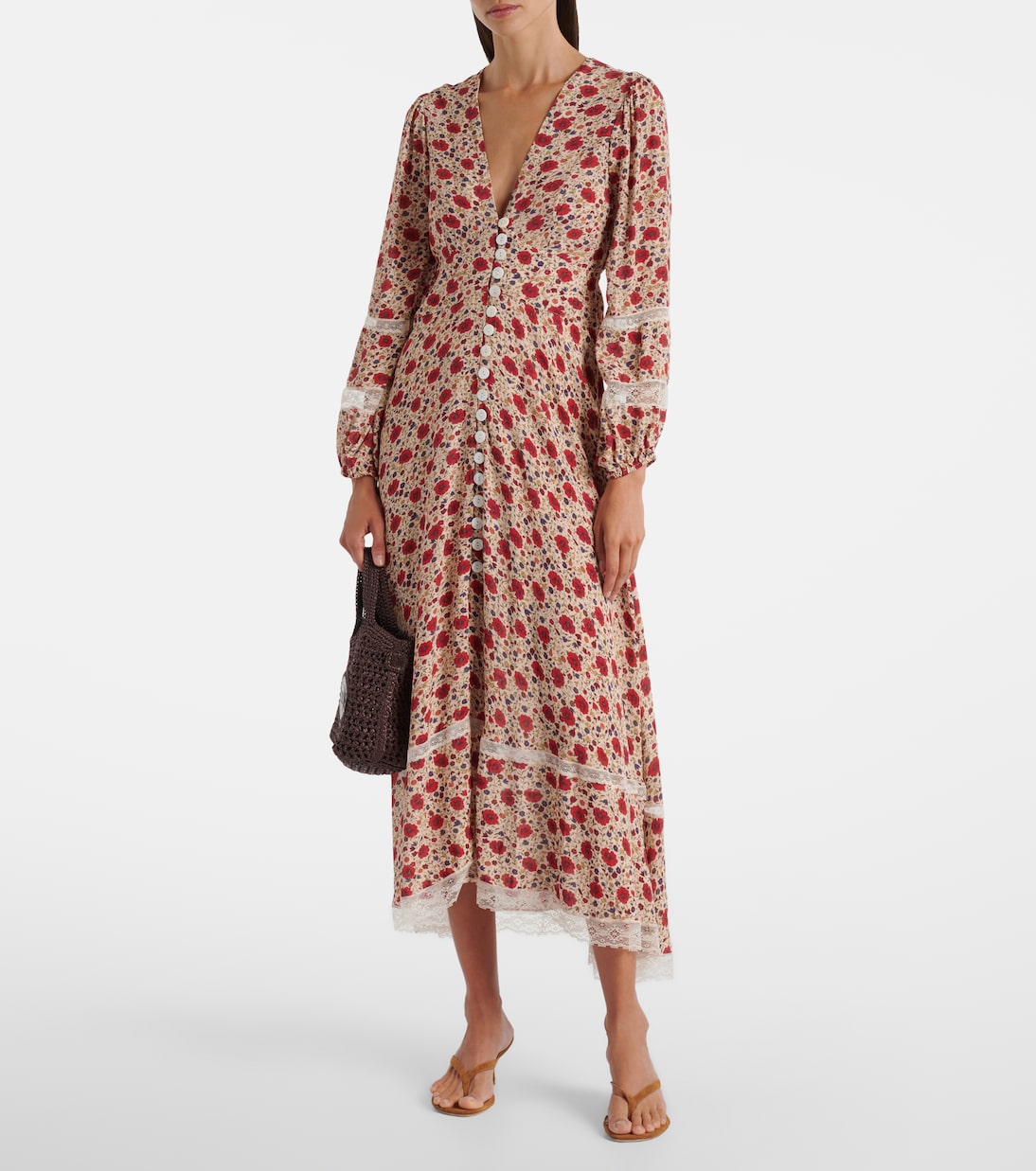 Bedrucktes Midikleid Raven | Rixo