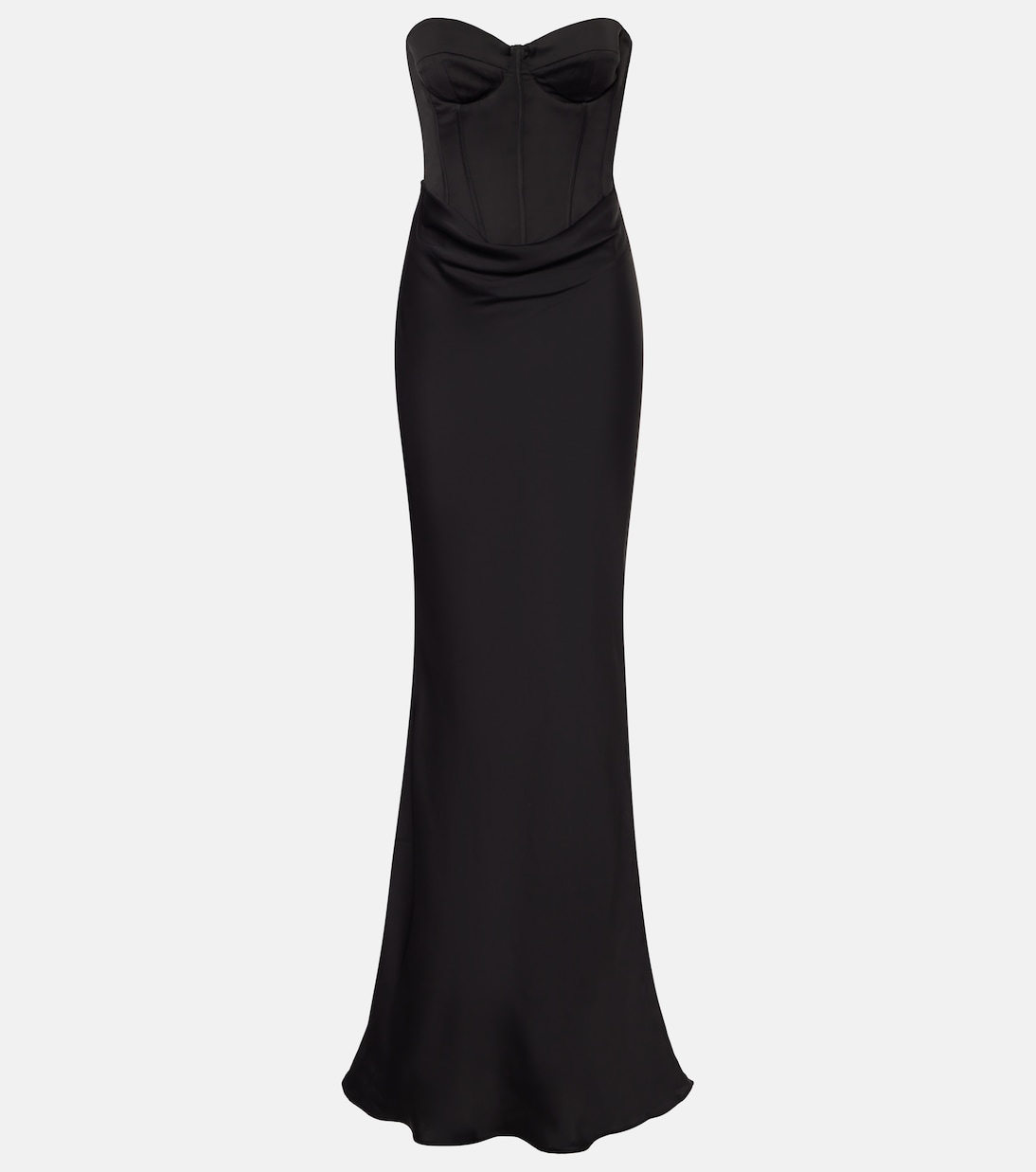Draped satin corset gown | Rotate