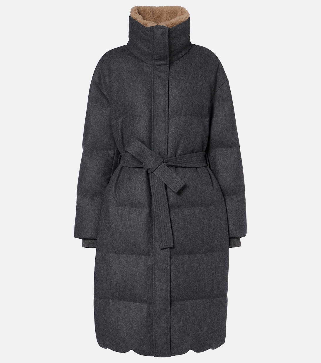 Virgin wool down coat | Brunello Cucinelli