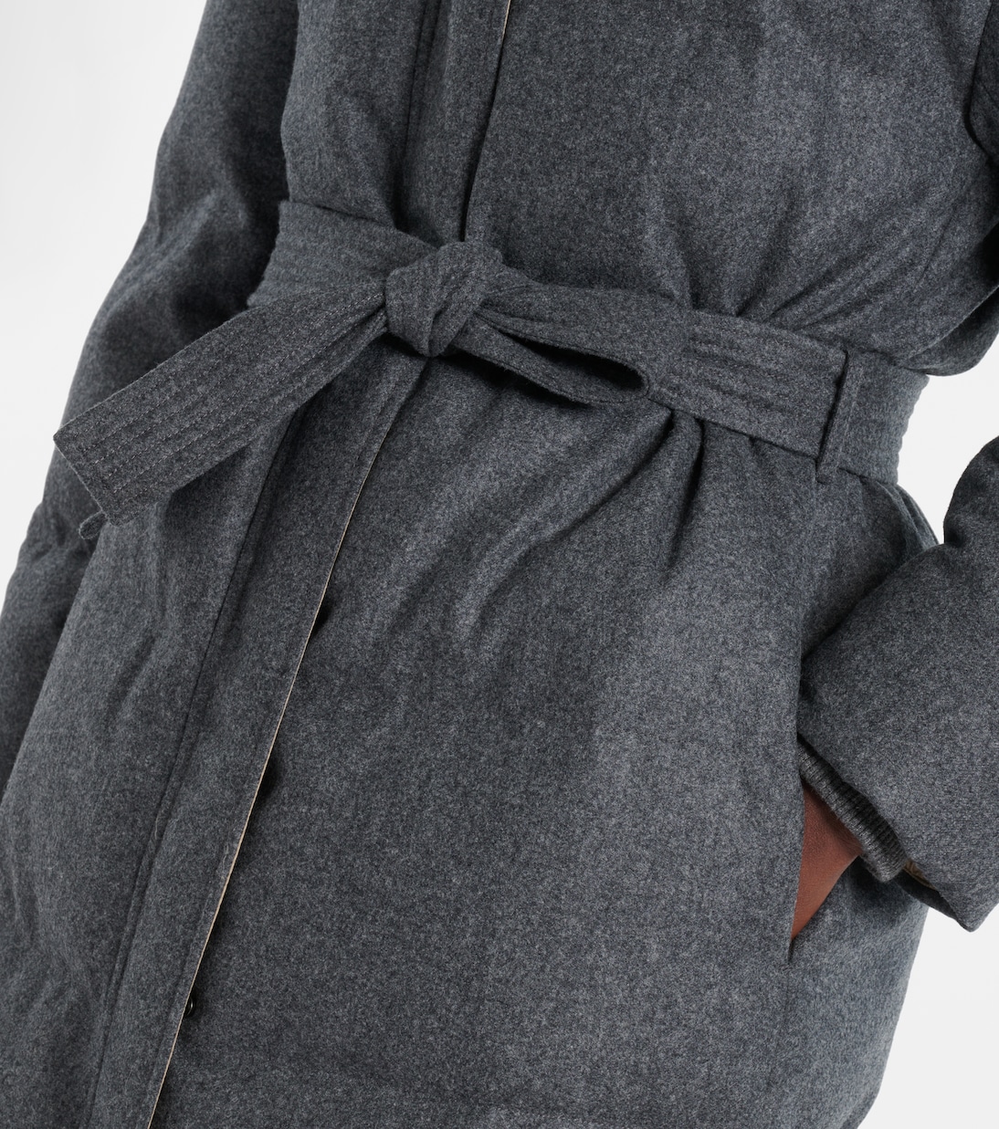 Virgin wool down coat | Brunello Cucinelli