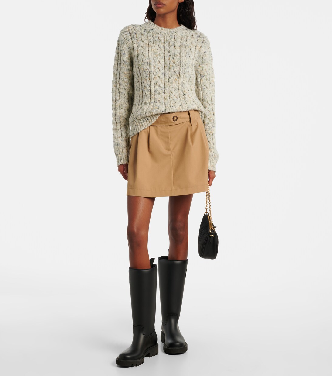 Cable-knit wool-blend sweater | Moncler