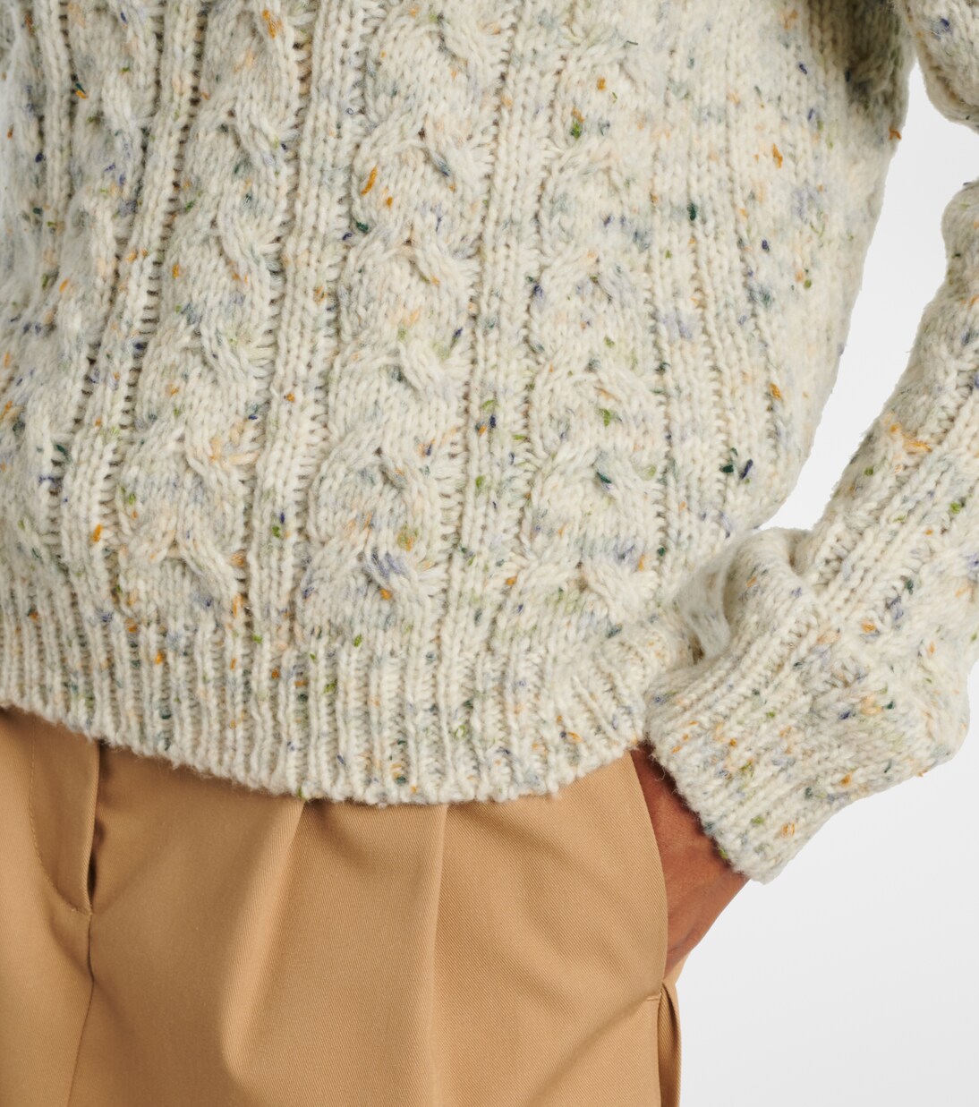 Cable-knit wool-blend sweater | Moncler