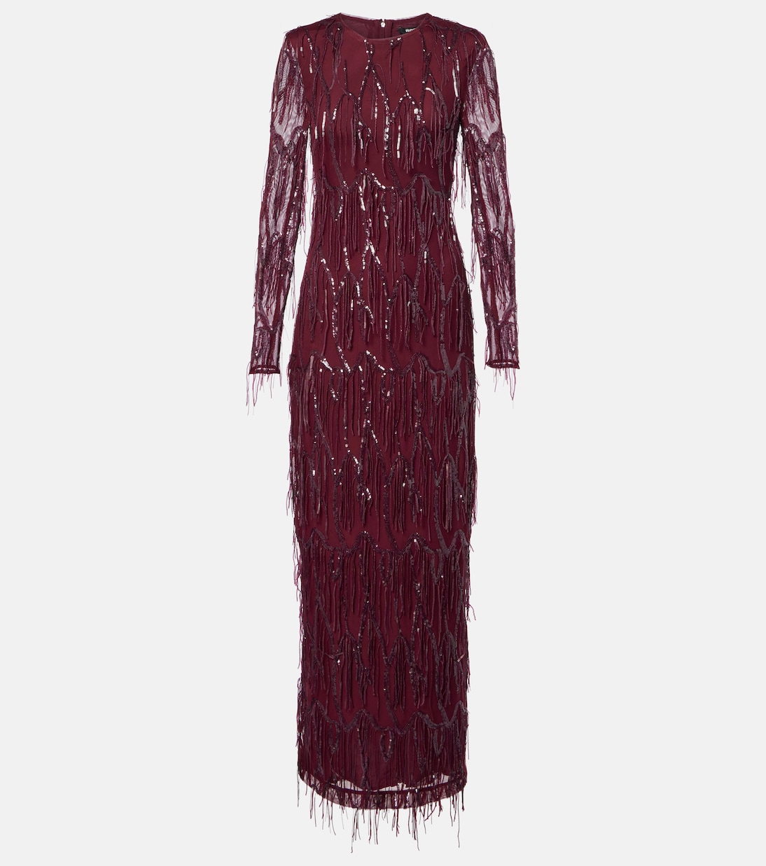Fringed sequined mesh gown | Rotate