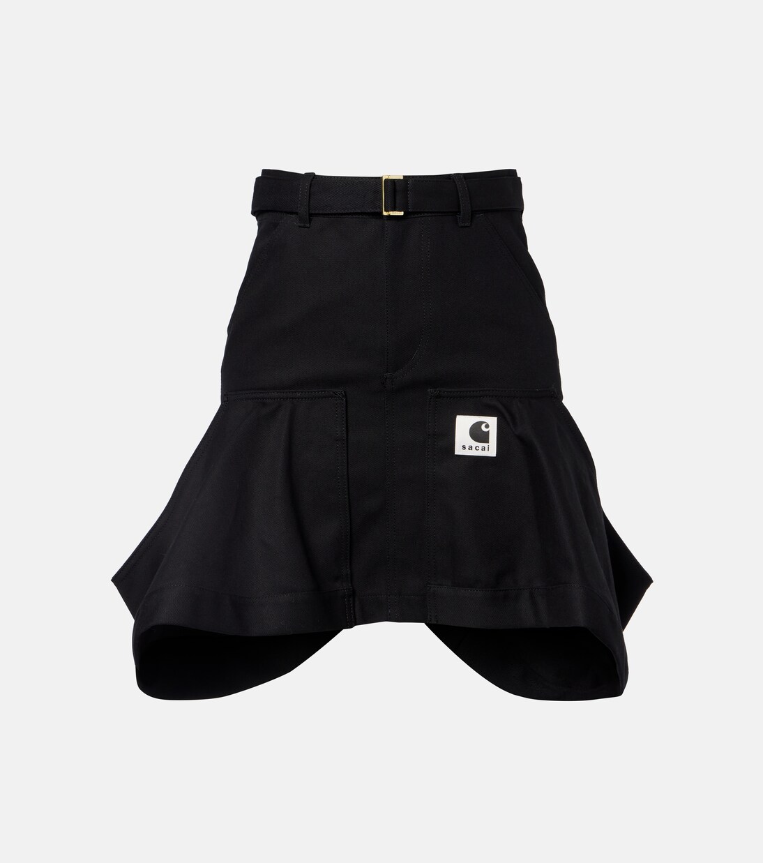 X Carhartt Minirock aus Baumwoll-Canvas  | Sacai