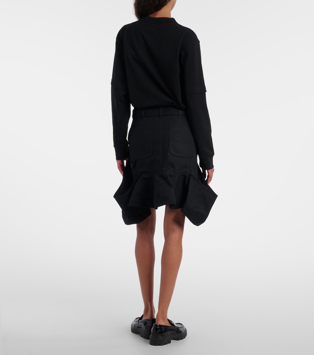 X Carhartt Minirock aus Baumwoll-Canvas  | Sacai