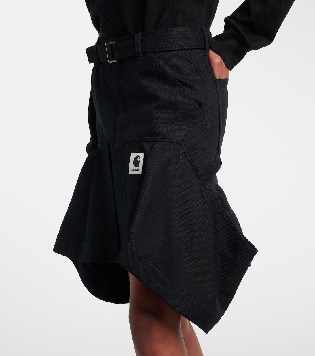 X Carhartt Minirock aus Baumwoll-Canvas  | Sacai