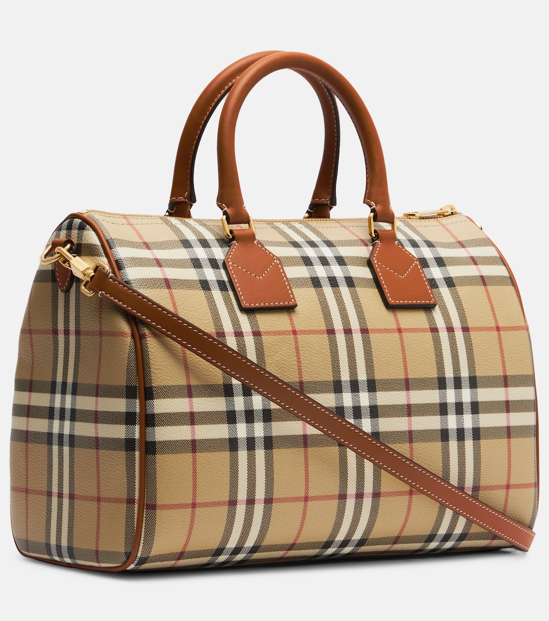 Bowling Medium Burberry Check top-handle bag | Burberry