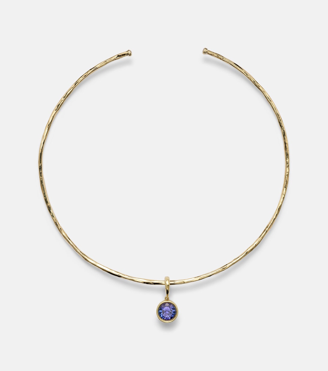 Olivia 18kt gold pendant choker with diamonds and tanzanite | Octavia Elizabeth