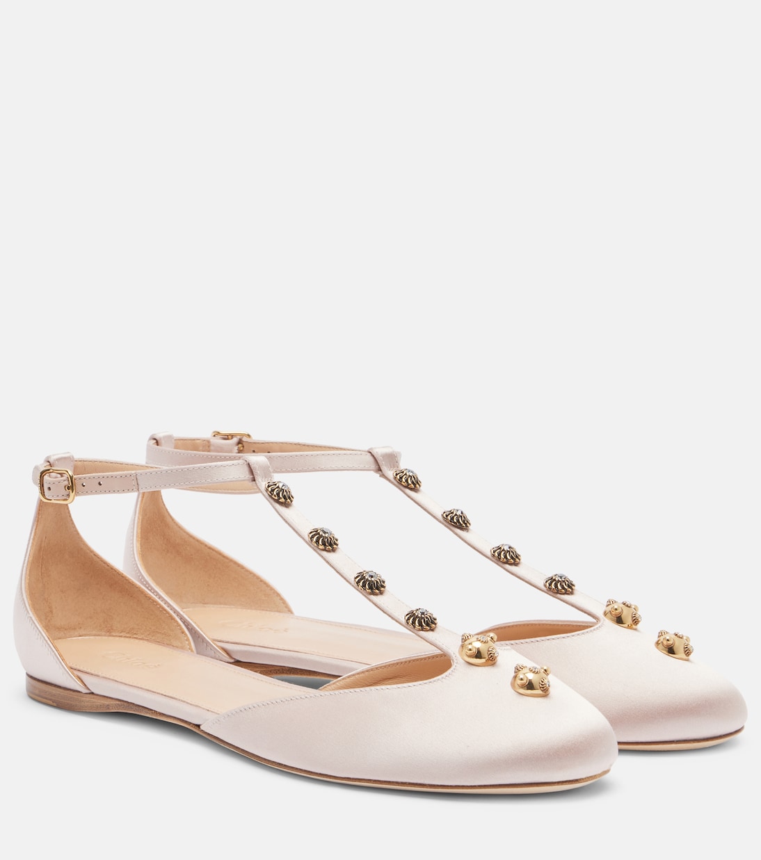 Celeste embellished satin flats | Chloé