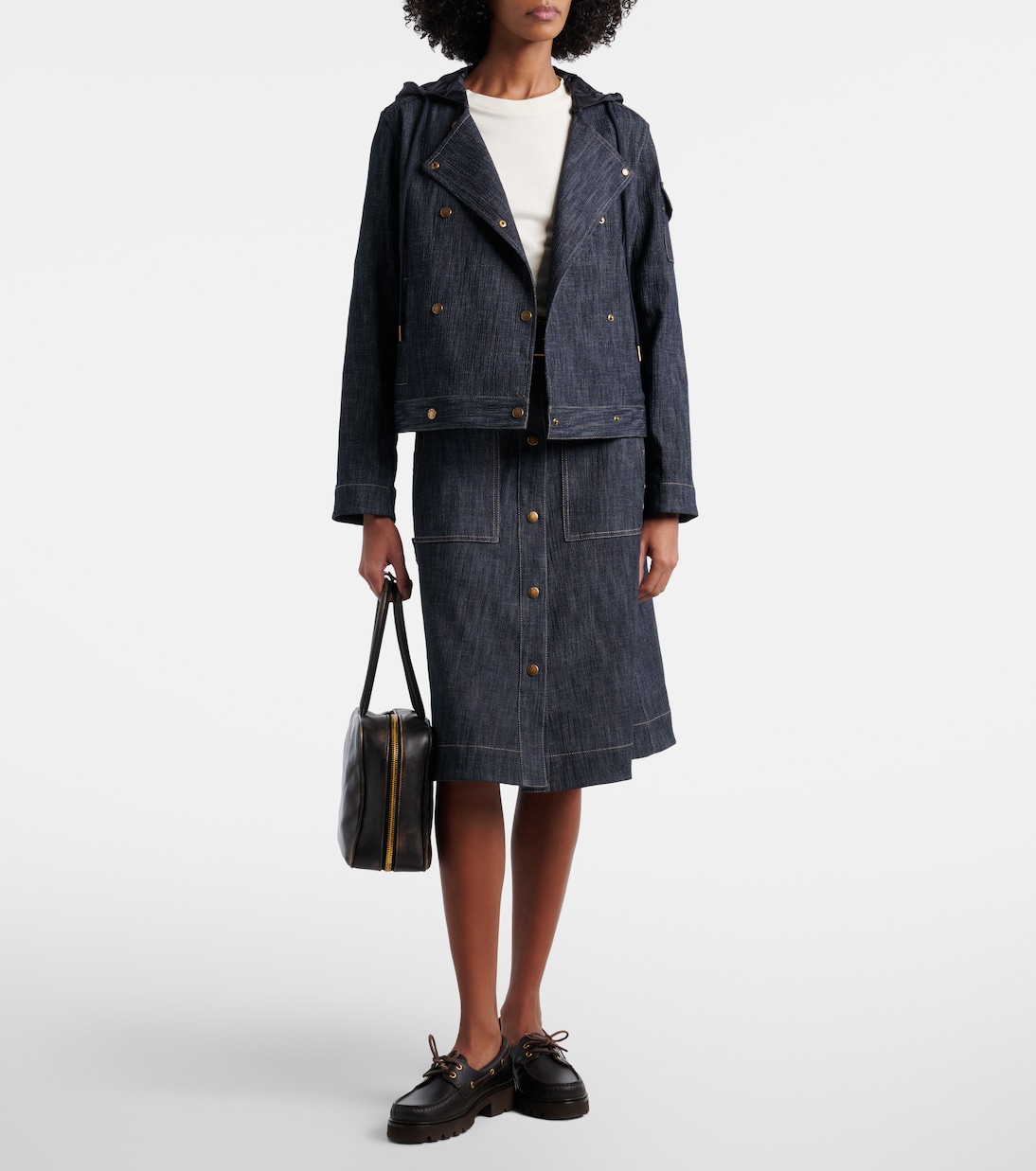 Diervilla double-breasted denim jacket | Moncler