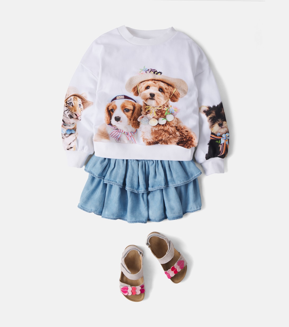 Maxi printed cotton jersey sweatshirt | Molo