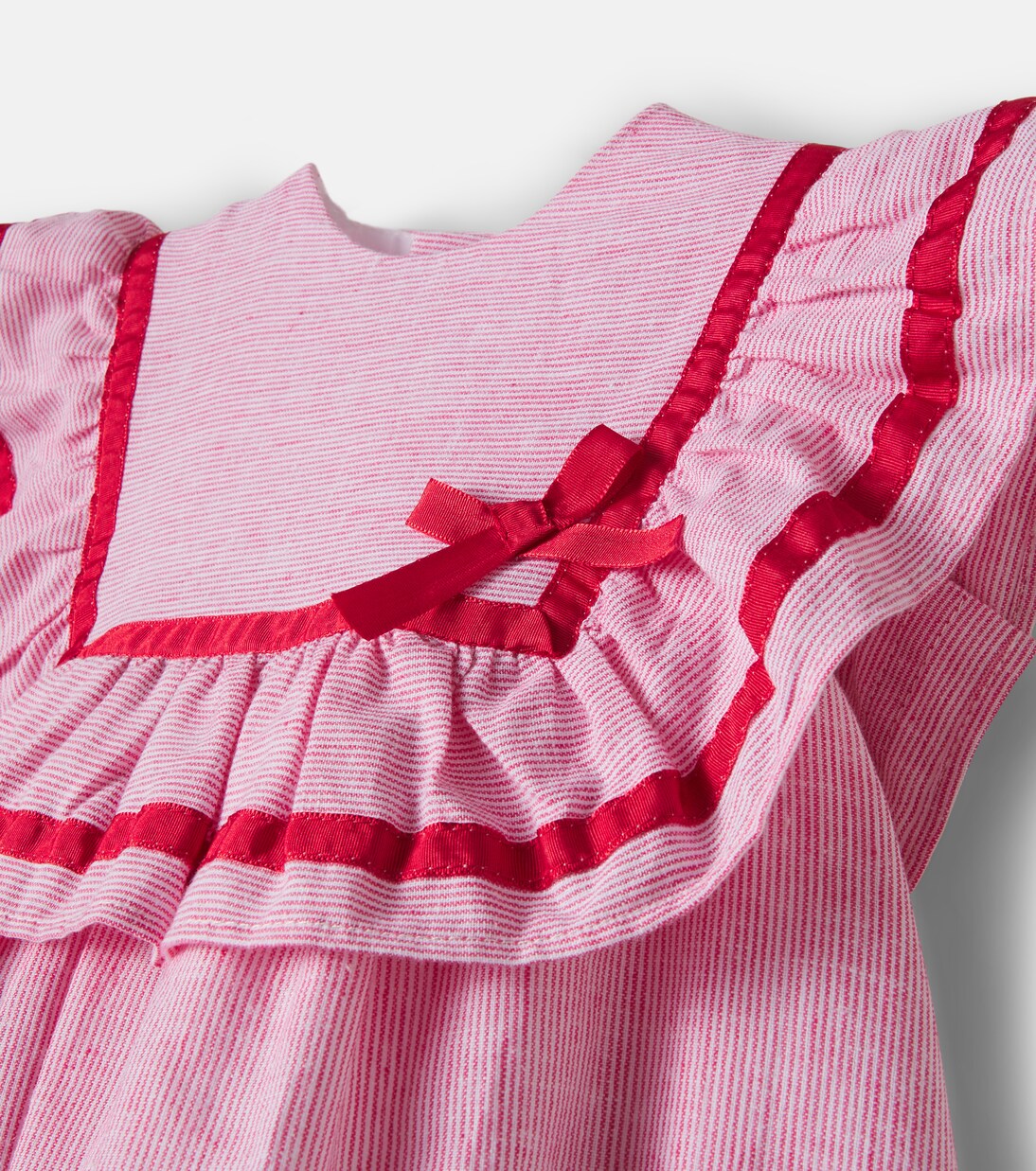 Lawrence ruffled striped cotton dress | Pepa London