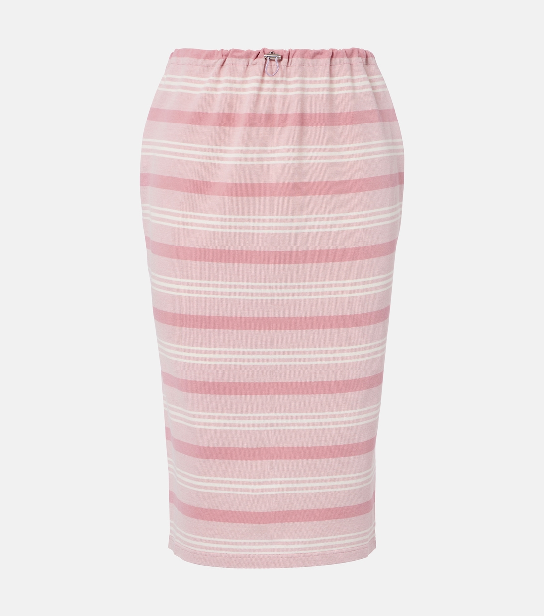 Striped cotton piqué pencil skirt | Prada
