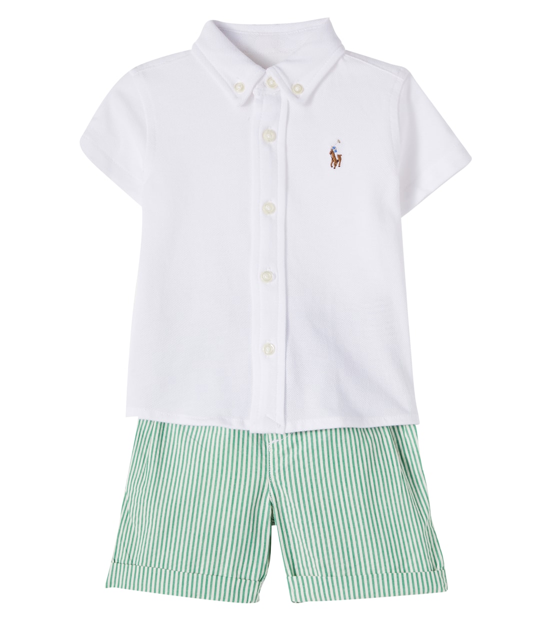 Baby - Set di camicia e shorts in cotone | Polo Ralph Lauren Kids