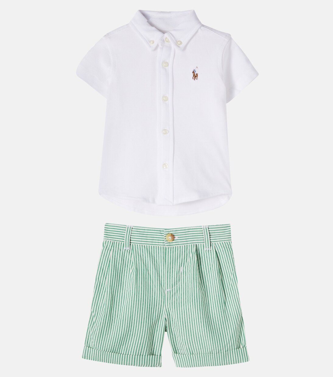 Baby - Set di camicia e shorts in cotone | Polo Ralph Lauren Kids