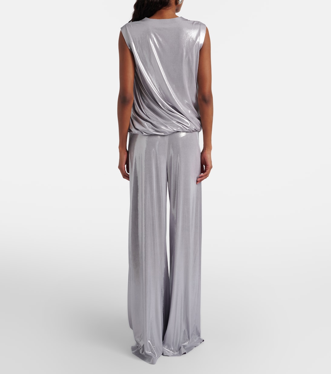 Pantalones anchos metalizados | Norma Kamali