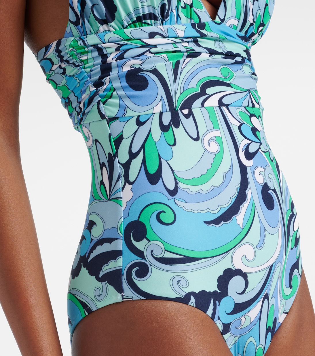 Panarea 프린트 러치드 스윔수트 | Melissa Odabash