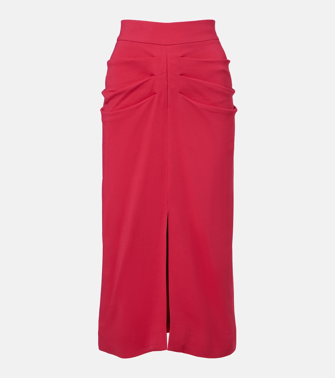 Gathered crêpe pencil skirt | Valentino