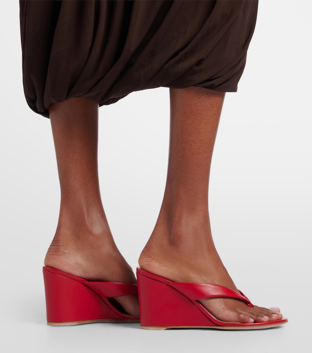 Wedge-Sandalen aus Leder | Gianvito Rossi