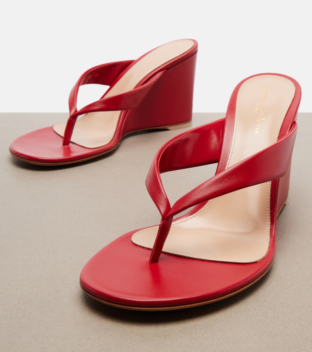 Wedge-Sandalen aus Leder | Gianvito Rossi