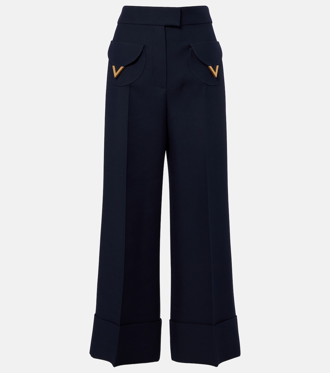 VGold Crepe Couture wide-leg pants | Valentino