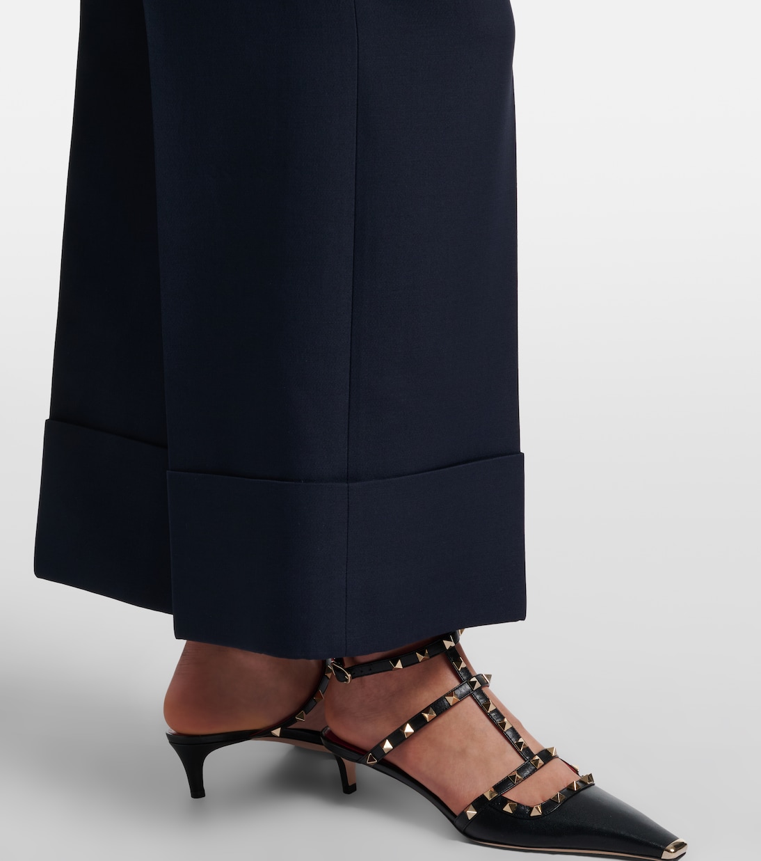 VGold Crepe Couture wide-leg pants | Valentino